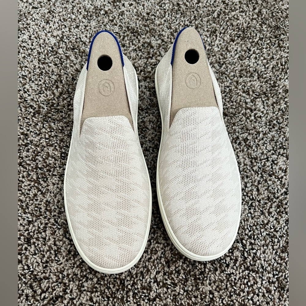 Casual Slip-On Knit Women’s Sneakers - Cream